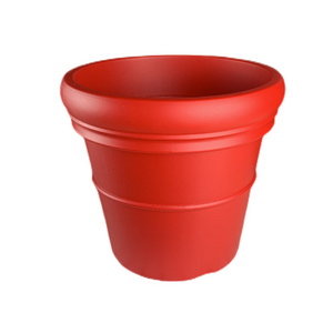 HUAJIN  Outdoor Indoor Garden 9" 12" 15" 18" Christmas Decoration Gift Red Plastic Flower Pot Planter For Plant Tree