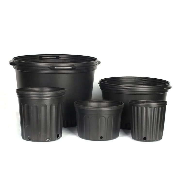 Wholesale Cheap 1 2 3 5 7 10 15 20 Gallon Black Plastic Pot Outdoor Garden Flower Nursery Plant Bonsai Plastic Pot for Sale