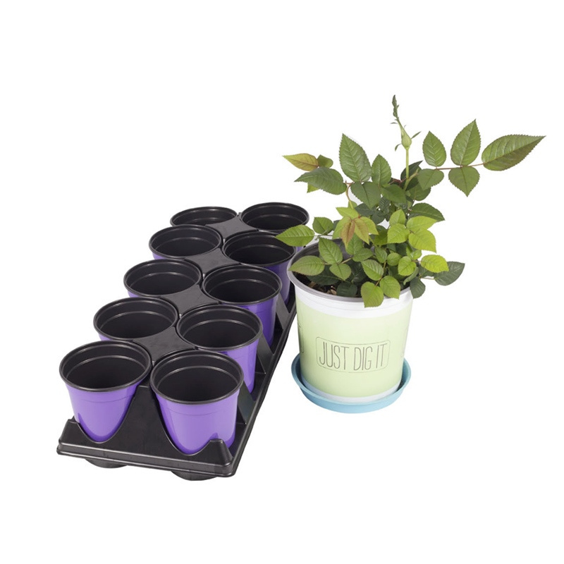 Green House Round Containers Coloured 1 Gallon Squat Seedling Pot Recycled Nursery Vacuum Formed Plastic Mini Pot