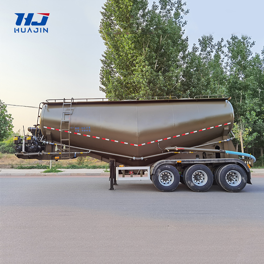 Bulk Cement Tank Trailer 3axle Fly Ash Cement Bulker Silo Tanker Pneumatic Semi Truck Trailer For Sale