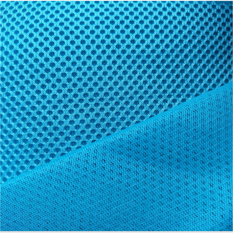 breathable blue color 3d spacer mesh fabric for mattress pad