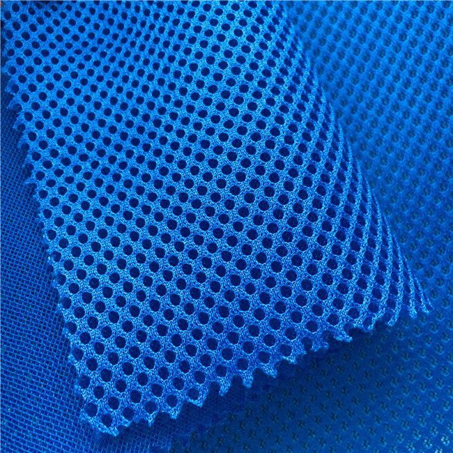 breathable blue color 3d spacer mesh fabric for mattress pad