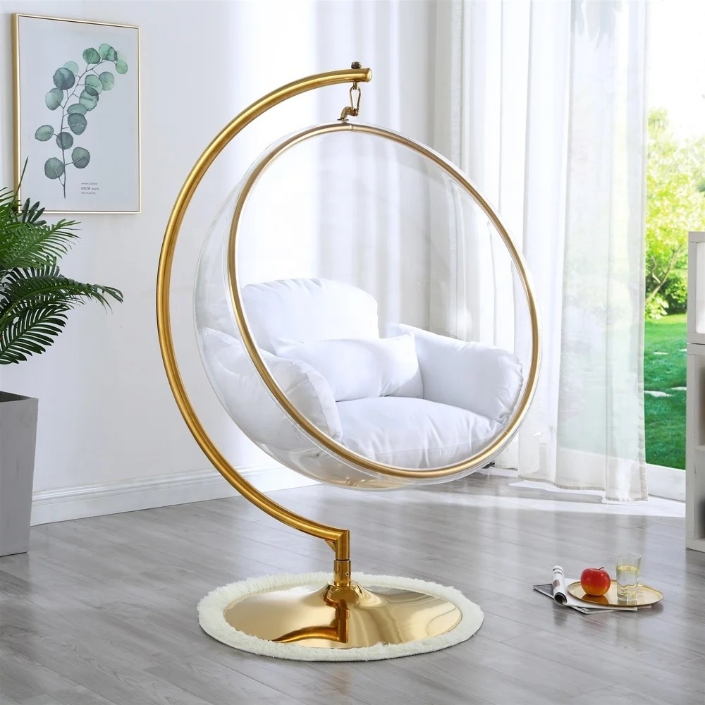 hanging chair rattan swing wicker living room clear indoor hanging acrylic bubble arm clear acrylic bubble egg chair with stand