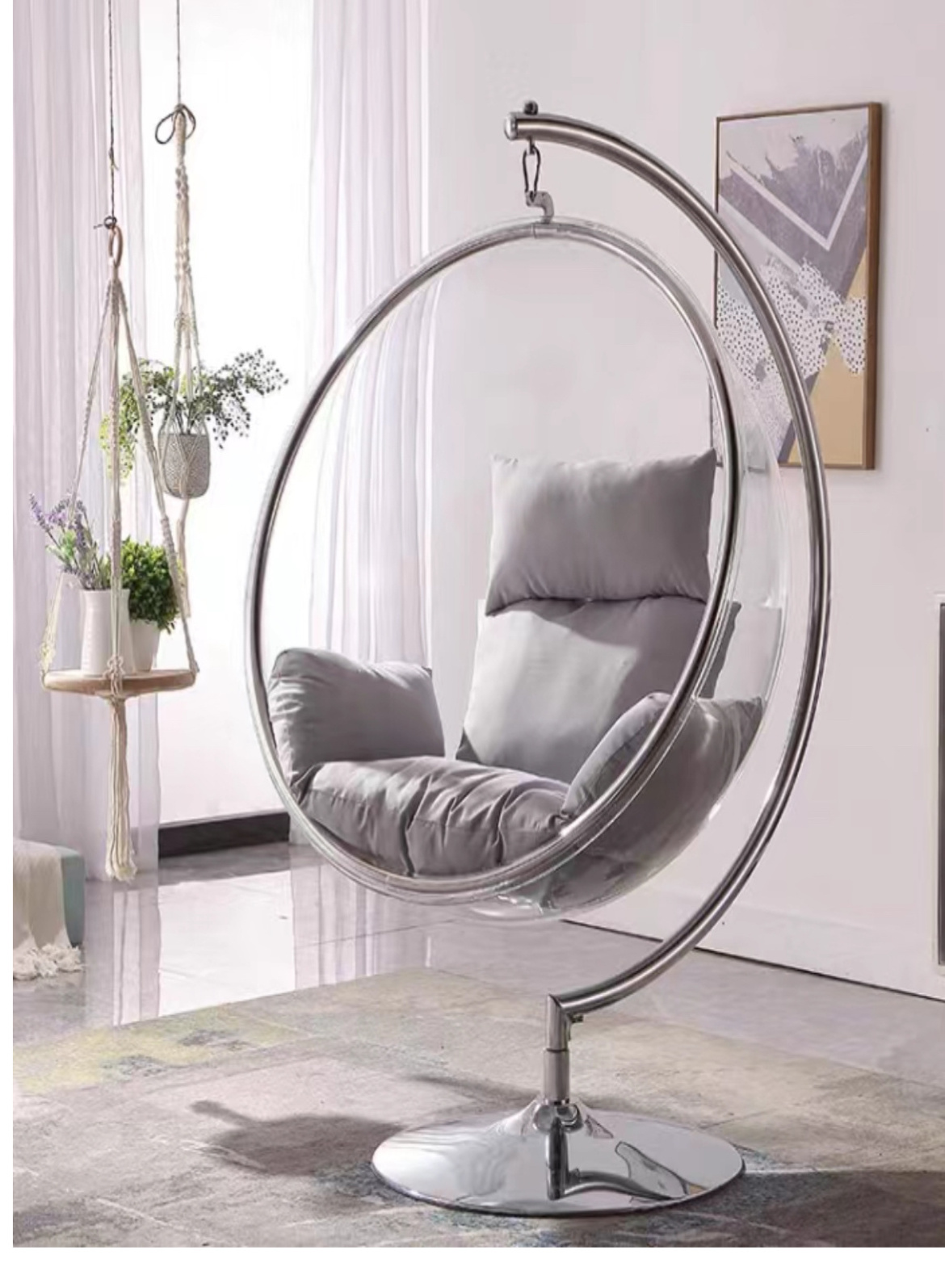 hanging chair rattan swing wicker living room clear indoor hanging acrylic bubble arm clear acrylic bubble egg chair with stand