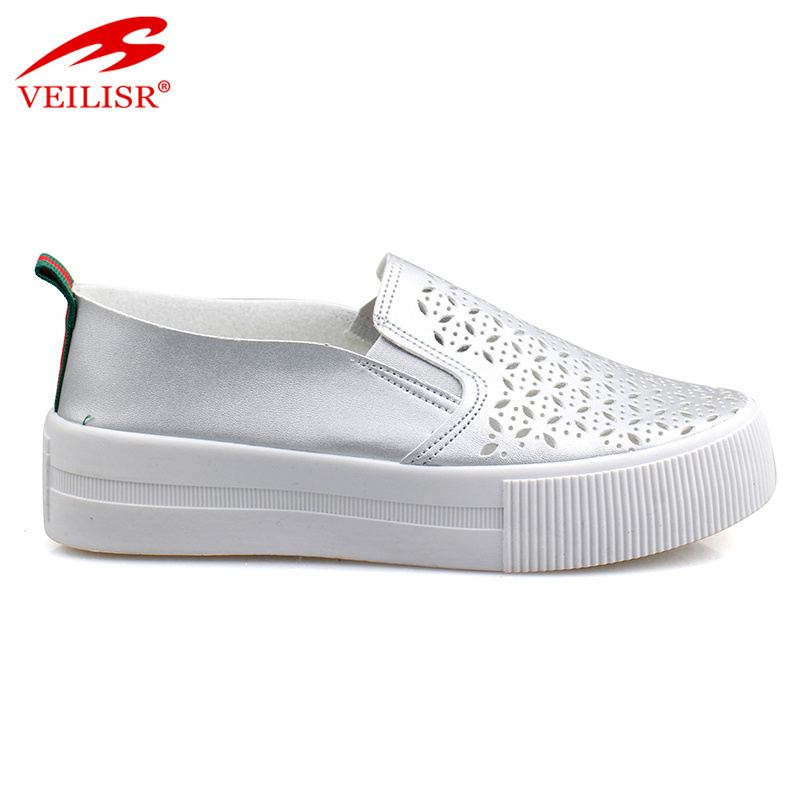 Zapatos fashion PU ladies slip on footwear women casual shoes