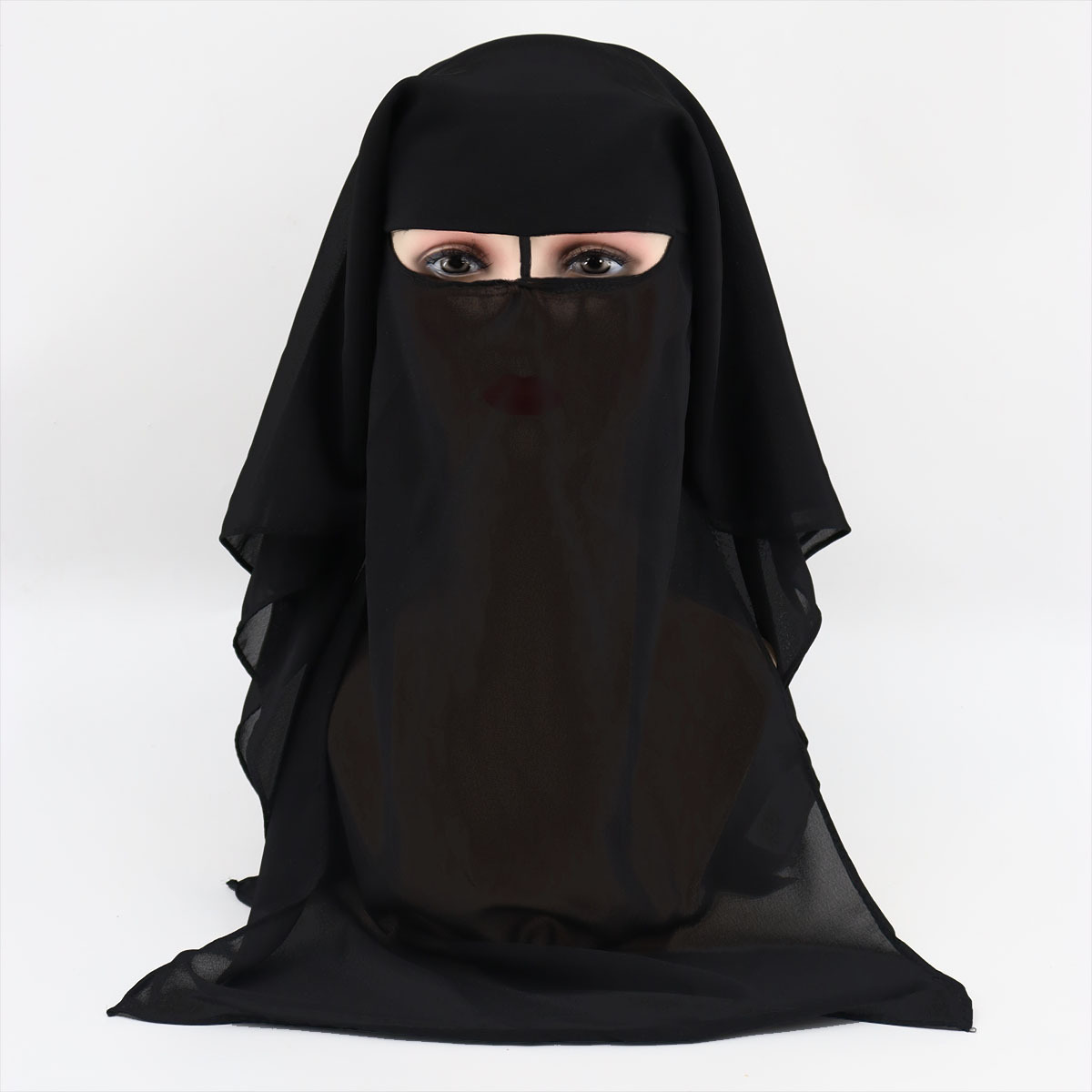 OEM Service Fashion Niqab Muslim Women Chiffon Headscarf Niqab Islamic Hijab