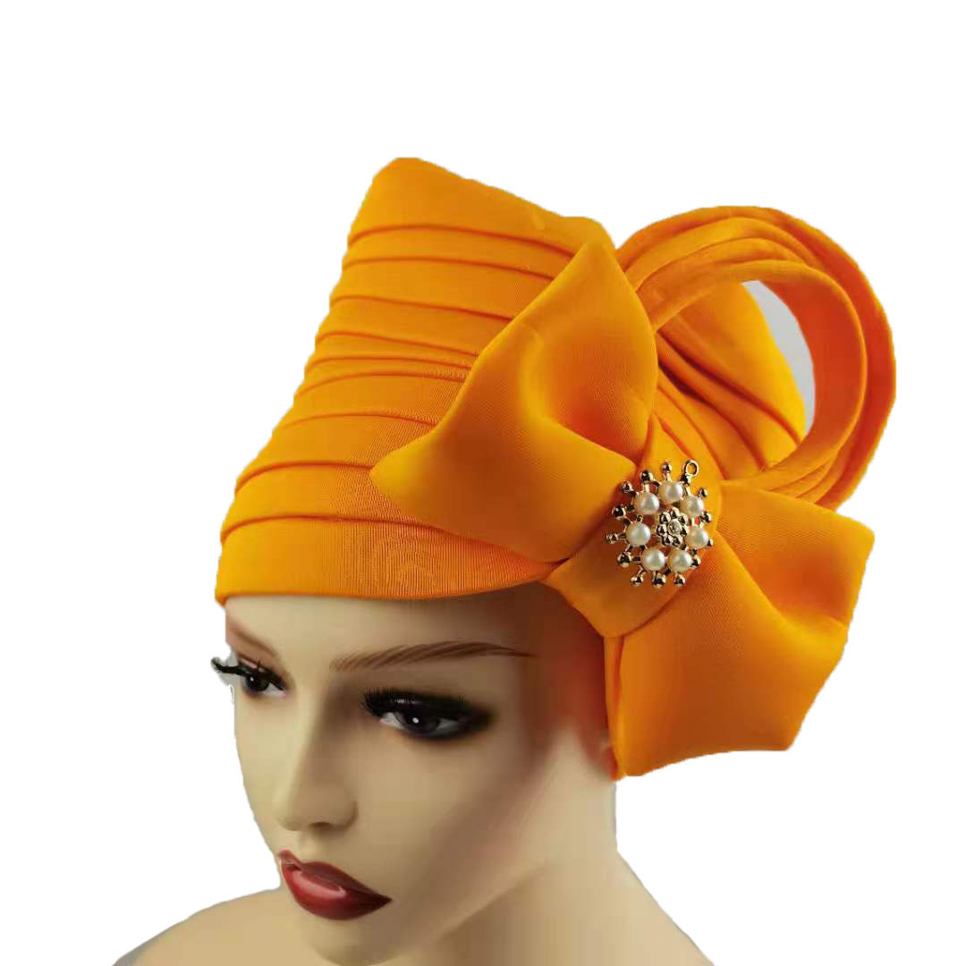 Multiple Colour African Style Head Wrap Turban Hats Fashion Flower Knot Women Muslim Headscarf Hat for Women