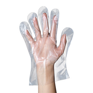 Transparent Disposable Sanitary  Food Grade Plastic Glove  Ldpe Poly Food Polyethylene Disposable Pe Plastic Glove