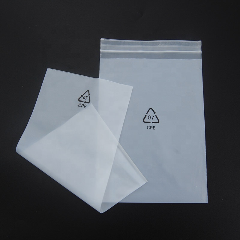 high quality CPE frosted plastic adhesive  for electronics parts battery cellphone case packing self seal bags