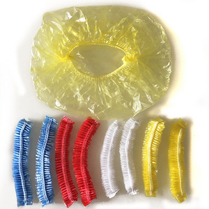 disposable LDPE hair dustproof plastic elastic cover waterproof shower caps