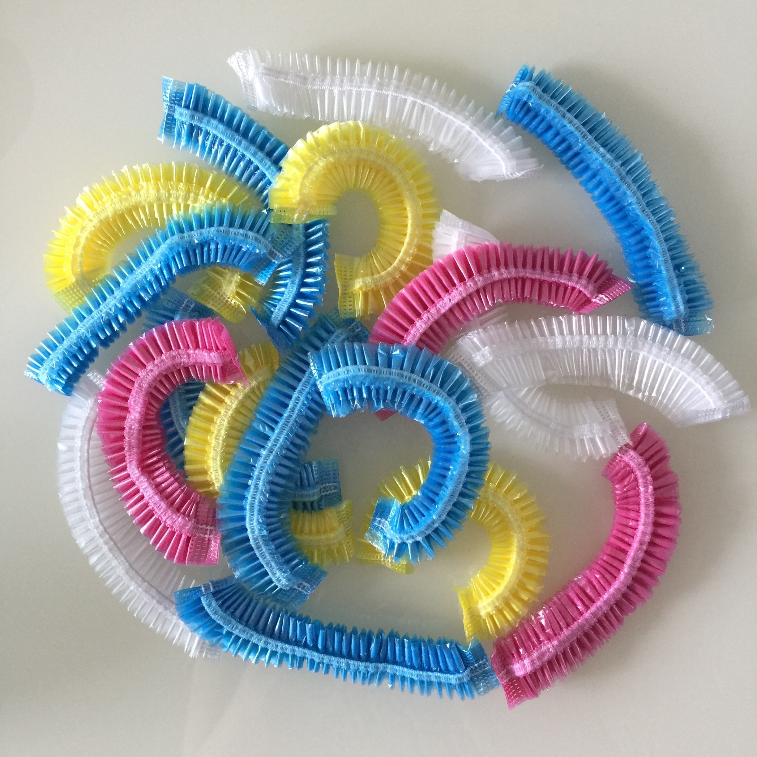 disposable LDPE hair dustproof plastic elastic cover waterproof shower caps