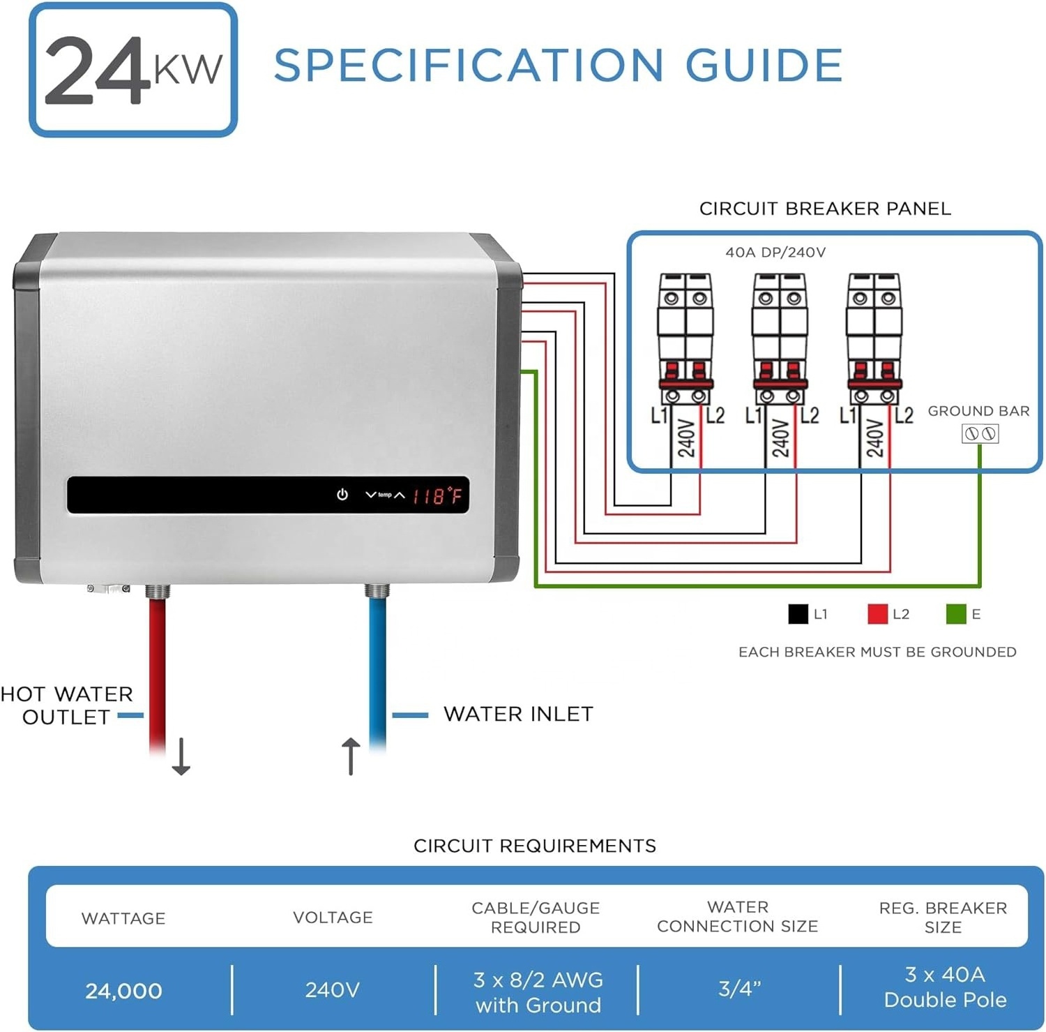 Tankless duchas electric Hot Water on Demand Multi-Application Unit for Whole House instant water electric geyser