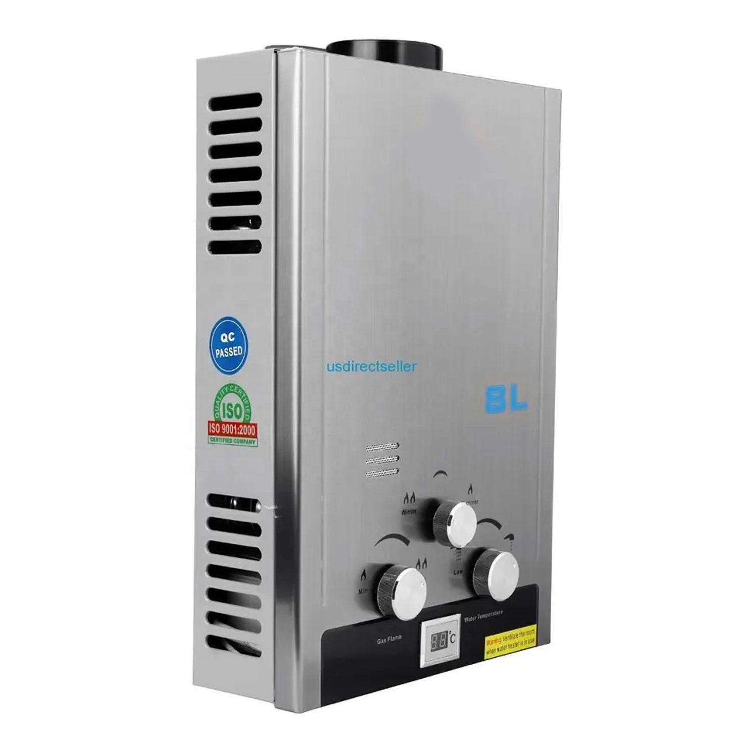 High Quality 8L Gas Tankless Instant Hot Water Heater Boiler Stainless 16kw 2.1 GPM  Camping Camper