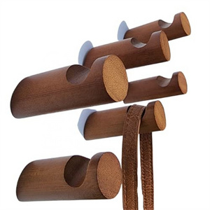 Simple Modern Walnut Wood Hooks Wooden Wall Mounted Hooks for decor