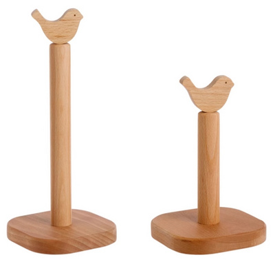 New Standing Paper Towel Holder Kitchen Metal And Wooden Simply Tear Organizer Roll Wooden Paper Towel Holder