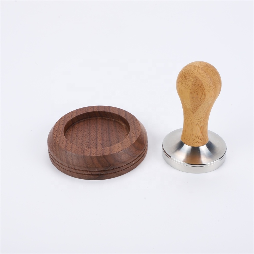 Walnut Wood Coffee Filter Tamper Holder Espresso Tamper Mat Stand Coffee Maker Support Base Rack Coffee Accessories