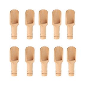 Eco-Friendly Small Bath Salt Spoon Teaspoon Spice Spoons Natural Mini Beech Wooden Spoons For Condiment Honey Jam Sugar Coffee