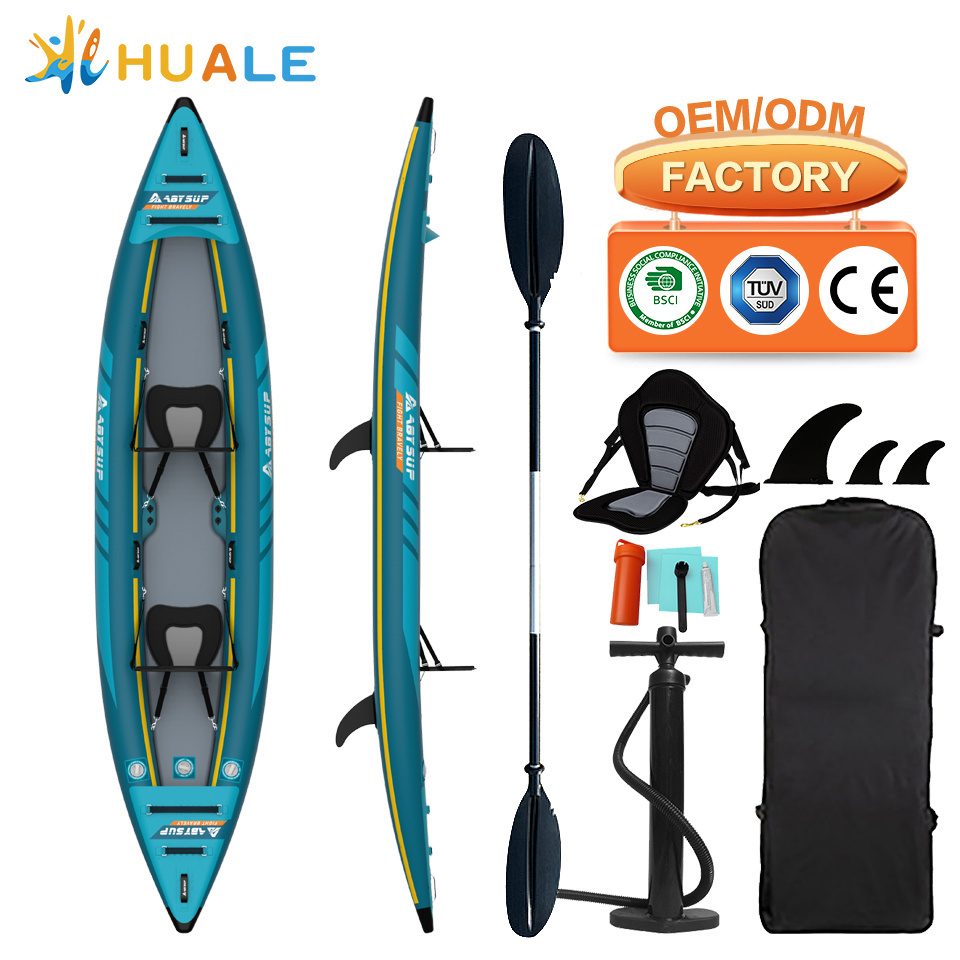 New Design Kayak 2 Person Outdoor Professional Inflatable Rowing Banana Boat Inflatable Kayak With Paddle For Sport Gaming