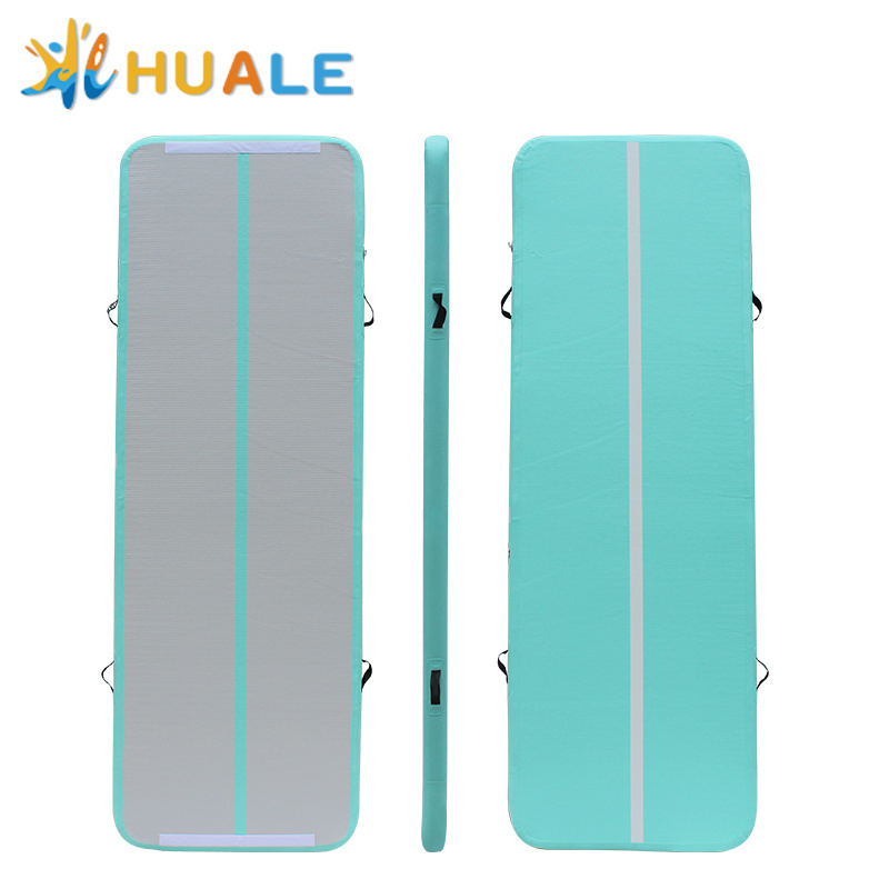 HUALE Customized Cheap Inflatable Gymnastics Mat gym Air Track 8 Inches Thick Tumbling Mats airtrack For Kids Manufacturing