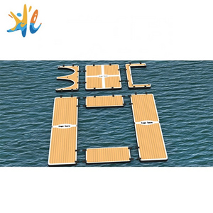 Inflatable Floating Raft Air Dock Inflatable Dock 4x2m Floating Swim Deck Platform Water Exercise Park Yoga Floor Gymnastics Mat