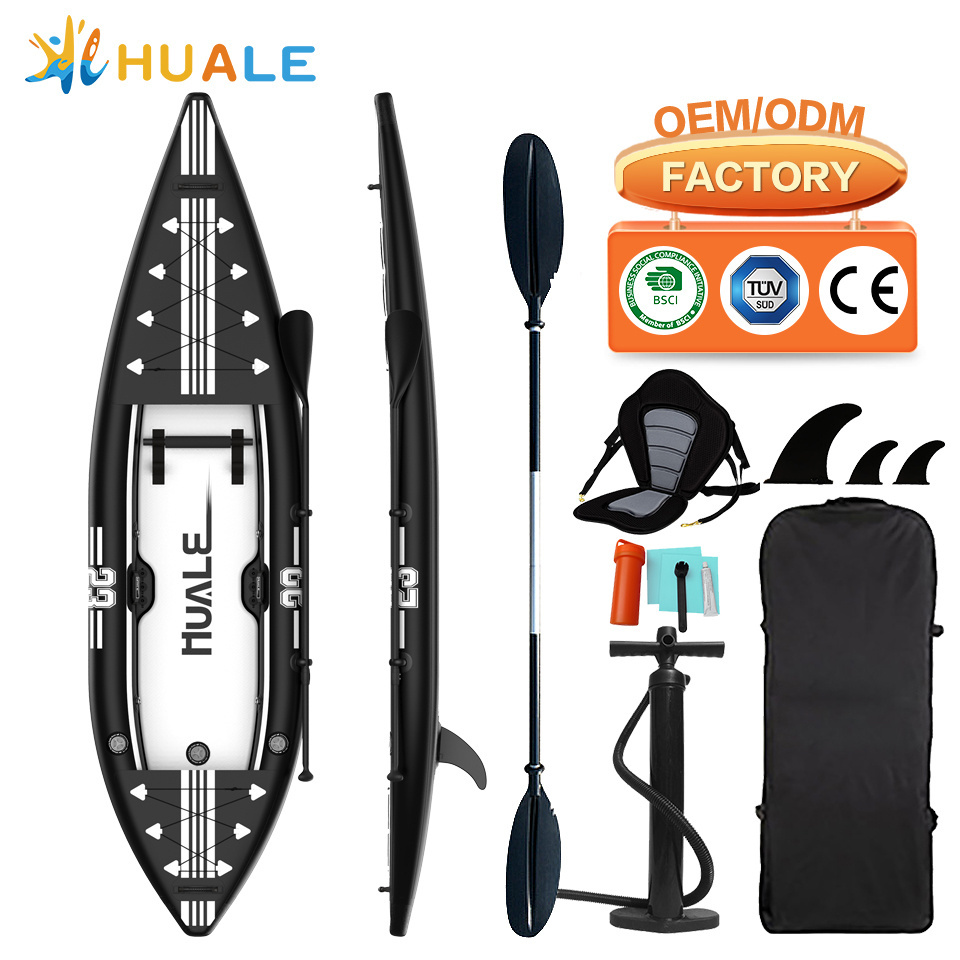 High Material Water Sport Canoe Boat Double Kayak Sit On Top Pvc Inflatable Kayak Rowing Boat Rigid