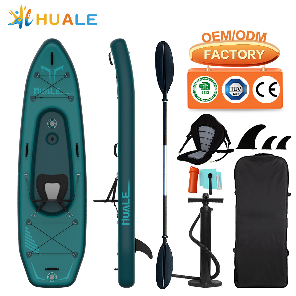 High Material Customized Inflatable Kayak Fishing Kayak Pedal Drive High Speed Pvc Inflatable Kayak Rowing Boat Rigid 2 Person