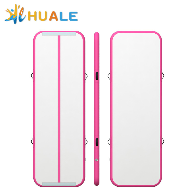 HUALE Manufacturer Adjustable Inflatable Gymnastics Tumbling Mat Exercise Equipment Pads Air Track Jumping Air Mat