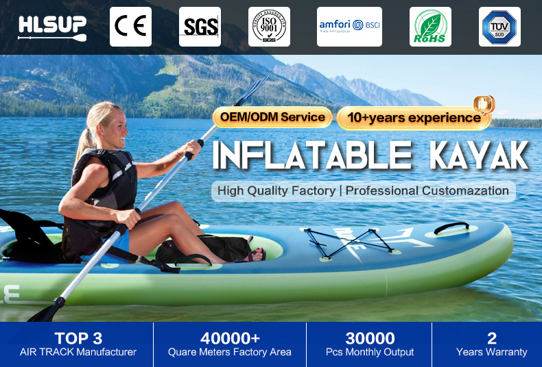 OEM Wholesales Inflatable Kayak pesca con pedal Drop Stitch fishing Kayaks 2 person pedal kayak canoe rowing boat for sale