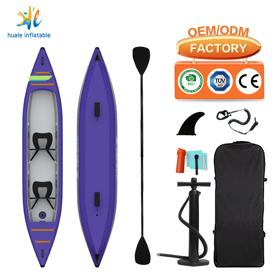 Fashion New Durable PVC Customized Fishing Kayak Inflatable Boat Canoe Kayak For Sale Professional 2 People Boat