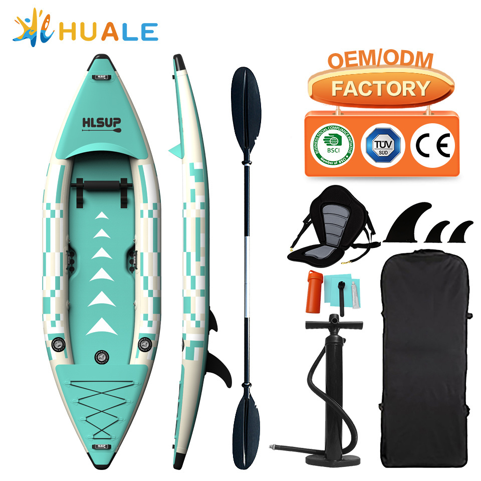 Brand New Single Or Double Person High Pressure All Drop Stitch Inflatable Kayak 2 Person Fishing Canoe Fishing Boat