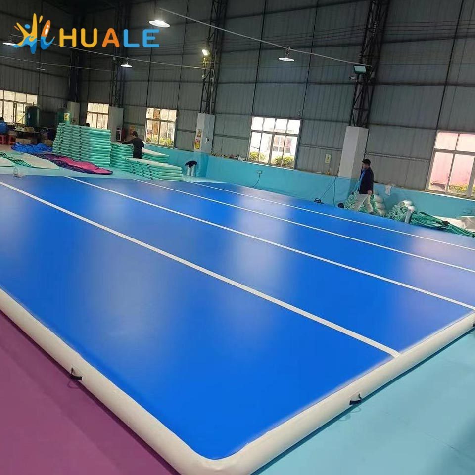 Professional Custom Inflatable Gimnastics Taekwondo Yoga Tumbling Beach Gym Yoga Tumbling Air Floor Trumbling Mat Air Track