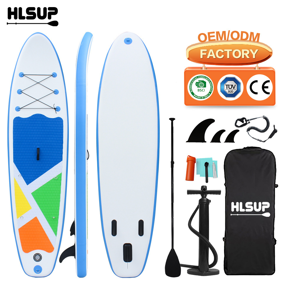 Inflatable Paddle Board Set Surf Practice Board Sap Board Drop Shipping Eva Non Slip Waterplay Surfing Customized