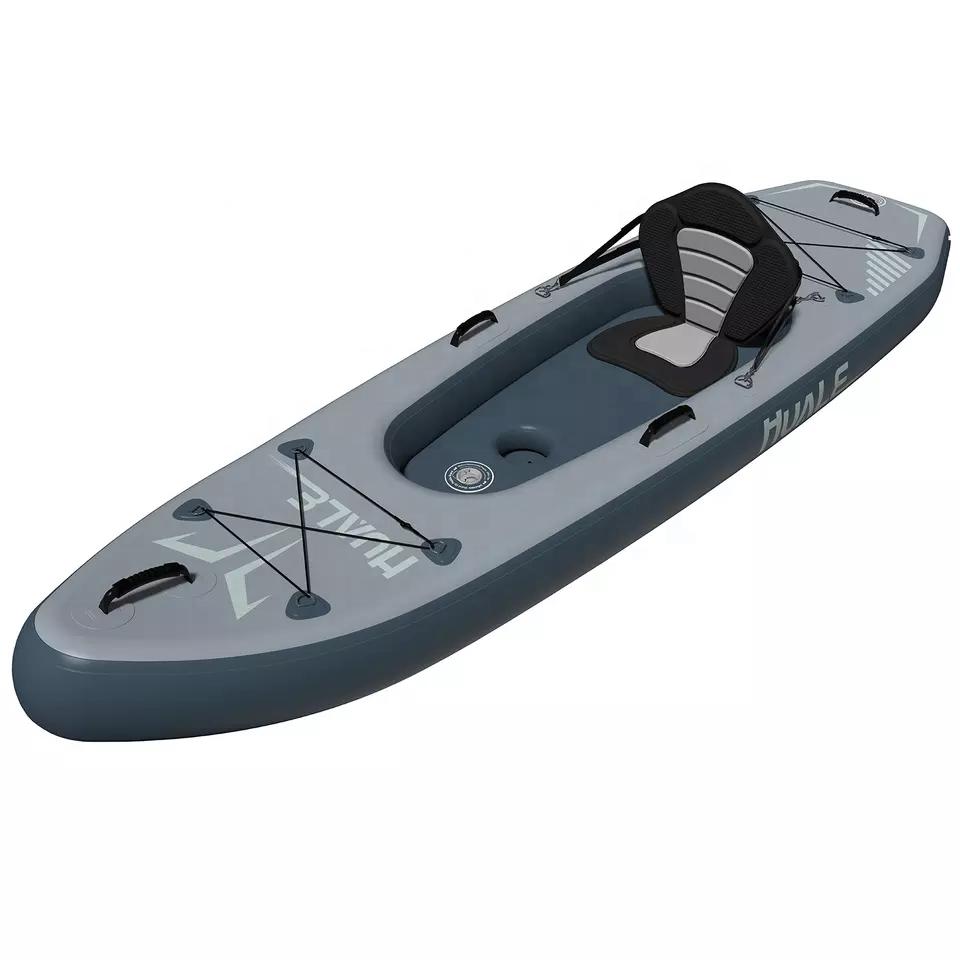 OEM Wholesales Inflatable Kayak pesca con pedal Drop Stitch fishing Kayaks 2 person pedal kayak canoe rowing boat for sale