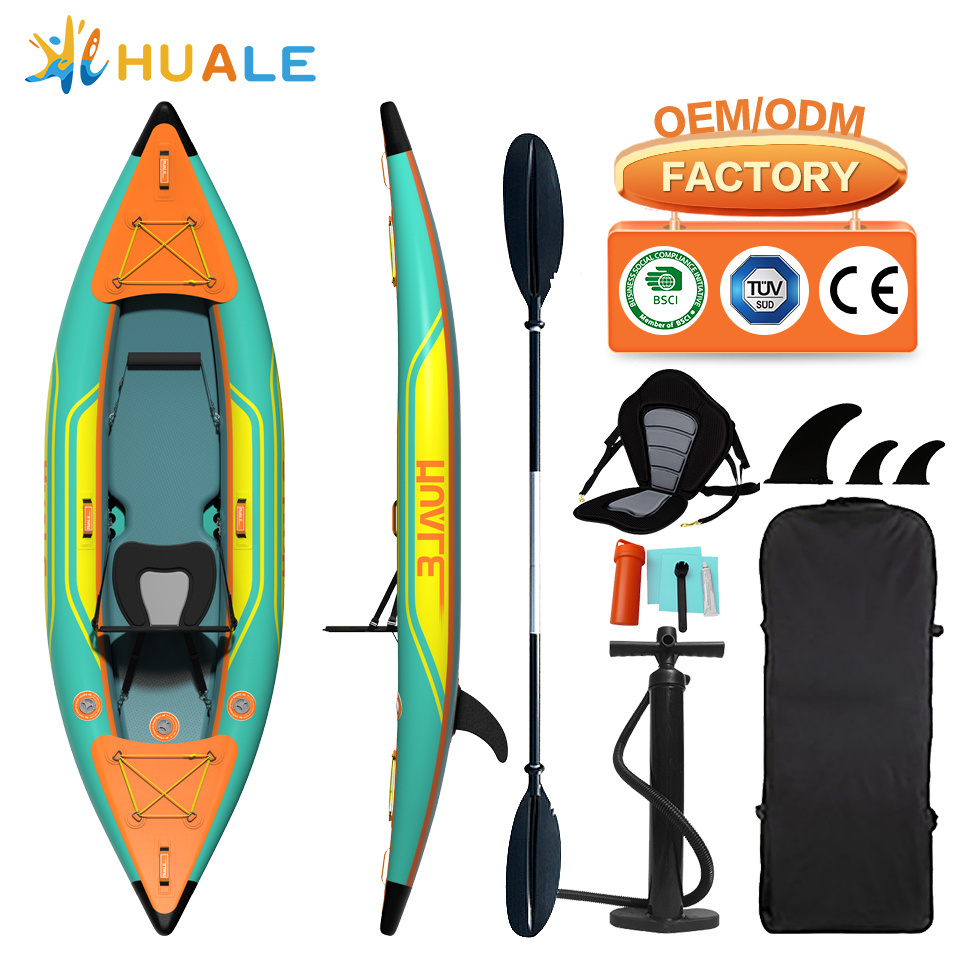 Huale Hot Selling Inflatable Full Dropstitch Kayak Air Fishing Boat Con Motor Inflatable Transparent Kayak Boat For Water Sport