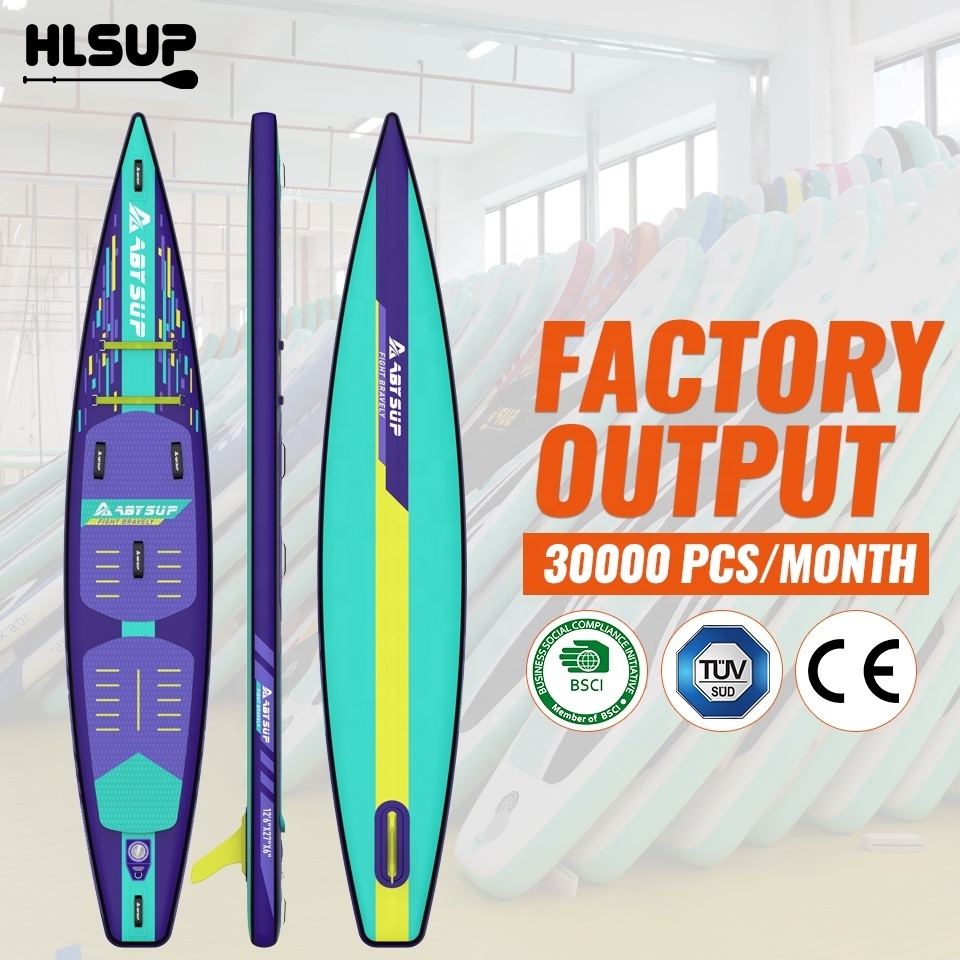 HUALE high speed 14 ft Inflatable SUP racing board for Professional Racers