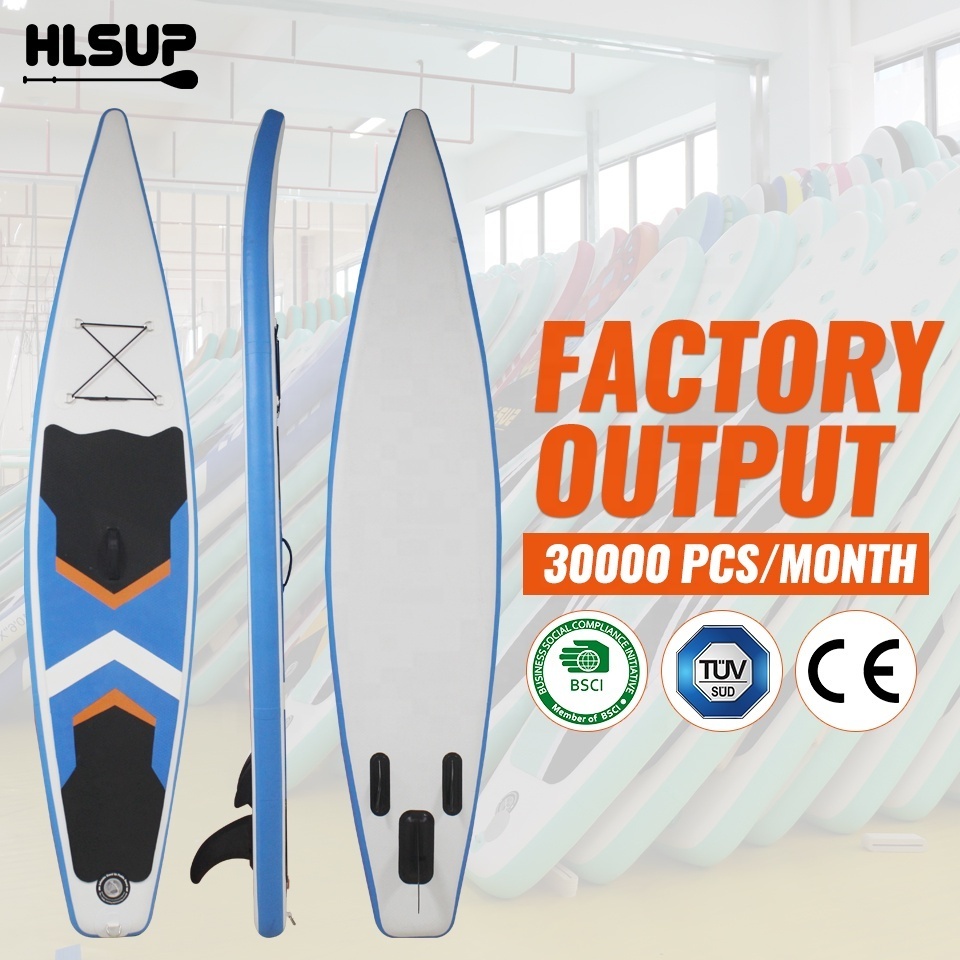 HUALE high speed 14 ft Inflatable SUP racing board for Professional Racers