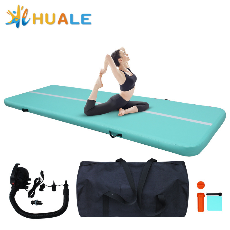 HUALE Manufacturer Adjustable Inflatable Gymnastics Tumbling Mat Exercise Equipment Pads Air Track Jumping Air Mat