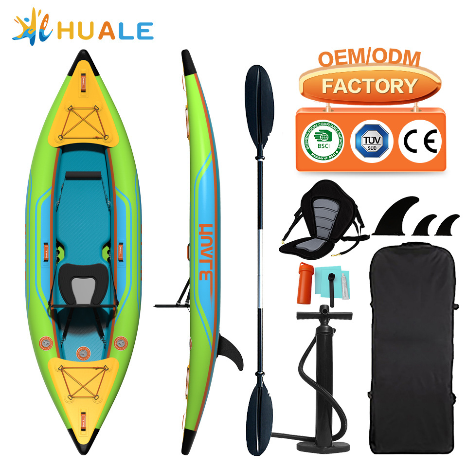 Huale Hot Selling Inflatable Full Dropstitch Kayak Air Fishing Boat Con Motor Inflatable Transparent Kayak Boat For Water Sport