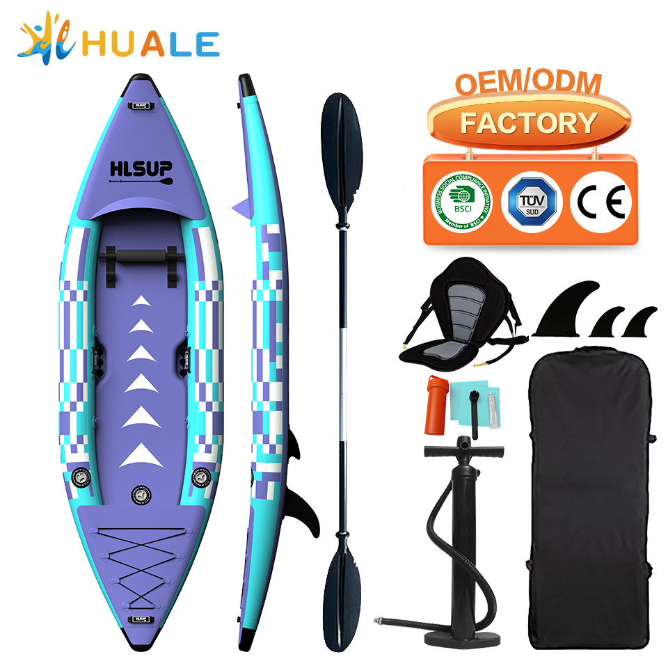 Brand New Single Or Double Person High Pressure All Drop Stitch Inflatable Kayak 2 Person Fishing Canoe Fishing Boat