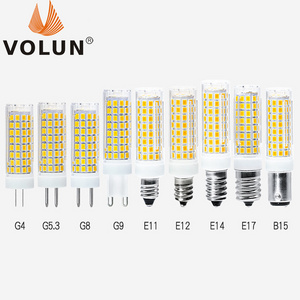 factory supply AC110V & AC220V dimmable led bulb 7W SMD 2835 102 LED ceramic LED corn bulb