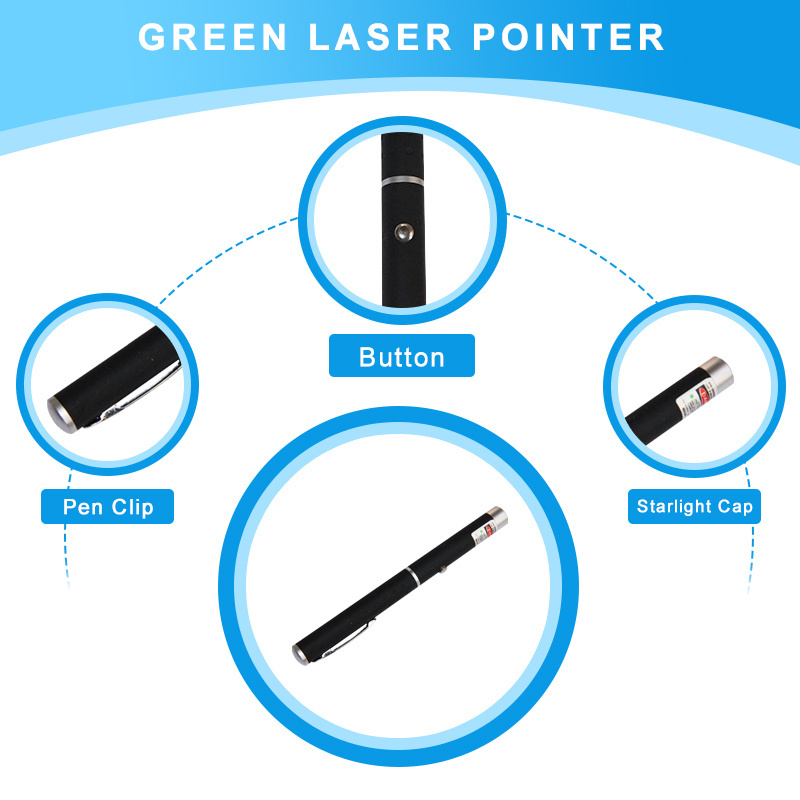 Long Range Green Laser Pointer Dot High Power for for Hiking Presentations Cat Laser Toy