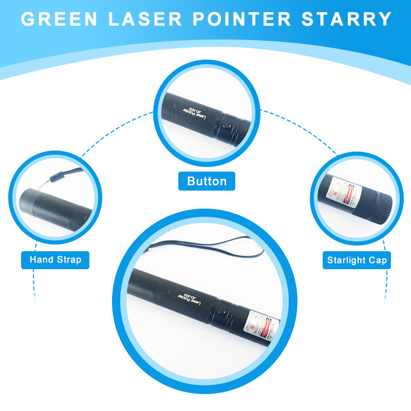 Long Range Green Laser Starry High Power Battery Chargeable for Hiking  Presentations Pet Laser Toy