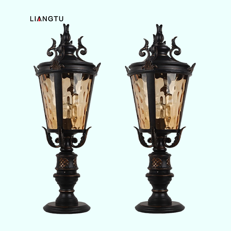 European Pillar Lights Outdoor Post Light Pier Mount Fixture For Exterior House Porch Patio Deck Garage Yard Garden