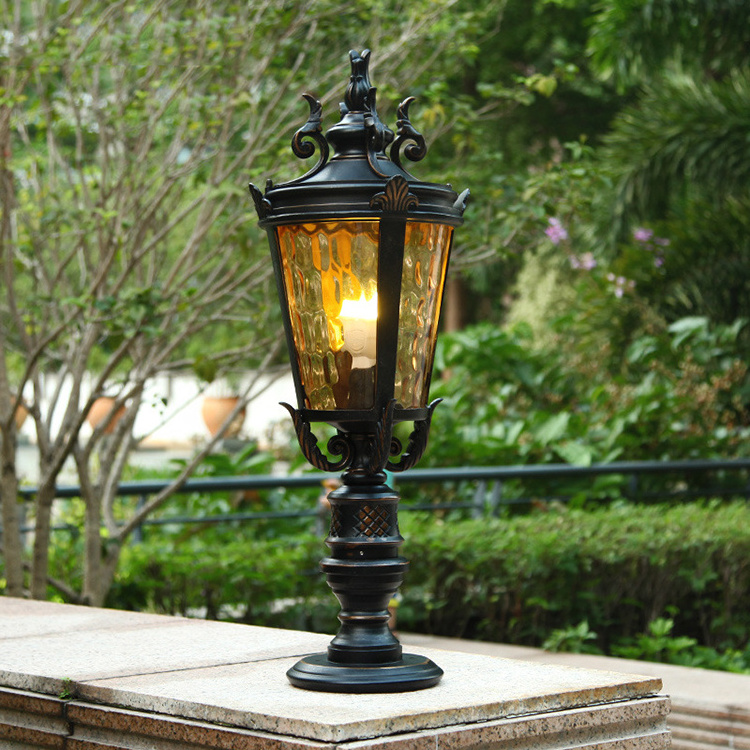 European Pillar Lights Outdoor Post Light Pier Mount Fixture For Exterior House Porch Patio Deck Garage Yard Garden