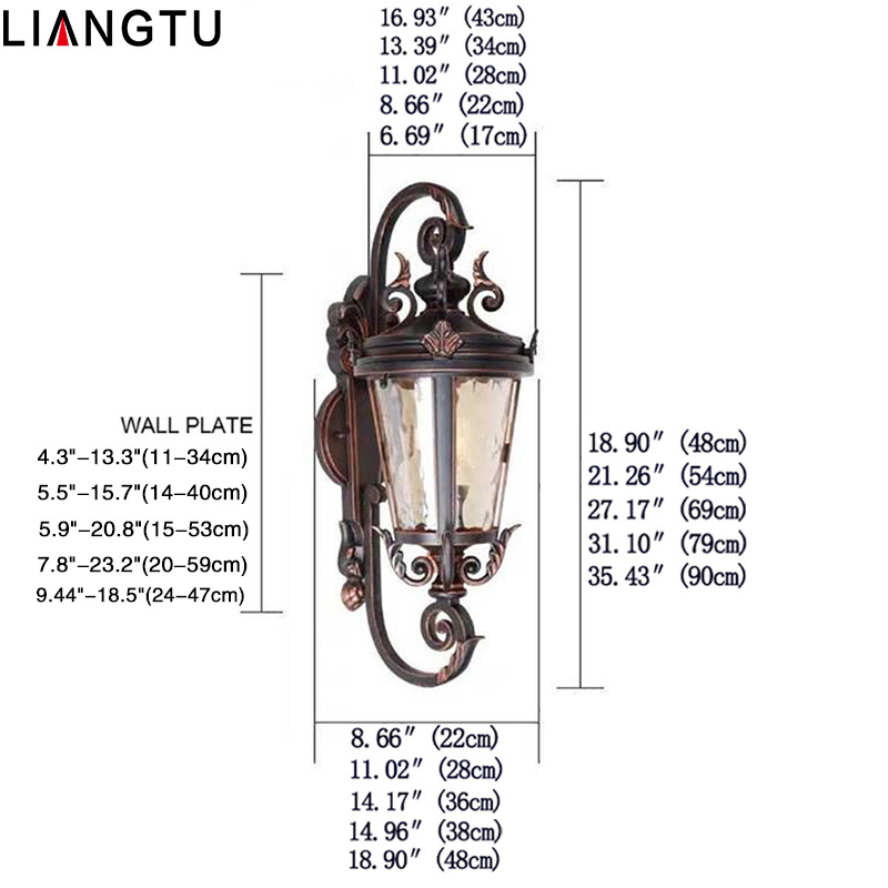 Hot Sale Outdoor Lights Wall Mounted Outdoor Wall Lantern Light Fixtures Exterior Waterproof Porch Led Lamp