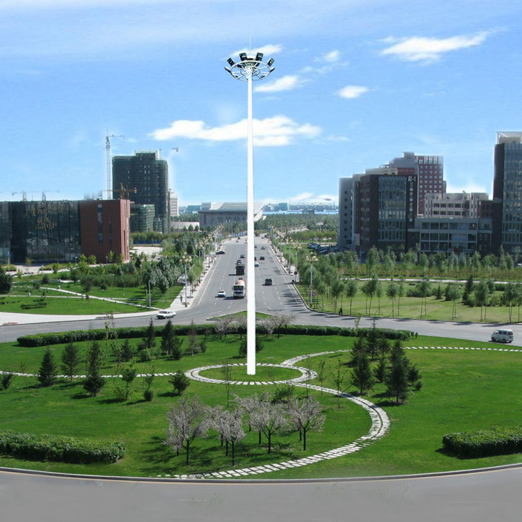 Metal pole high mast lighting poles 12m 200W floodlight high pole road square playground LED lamp