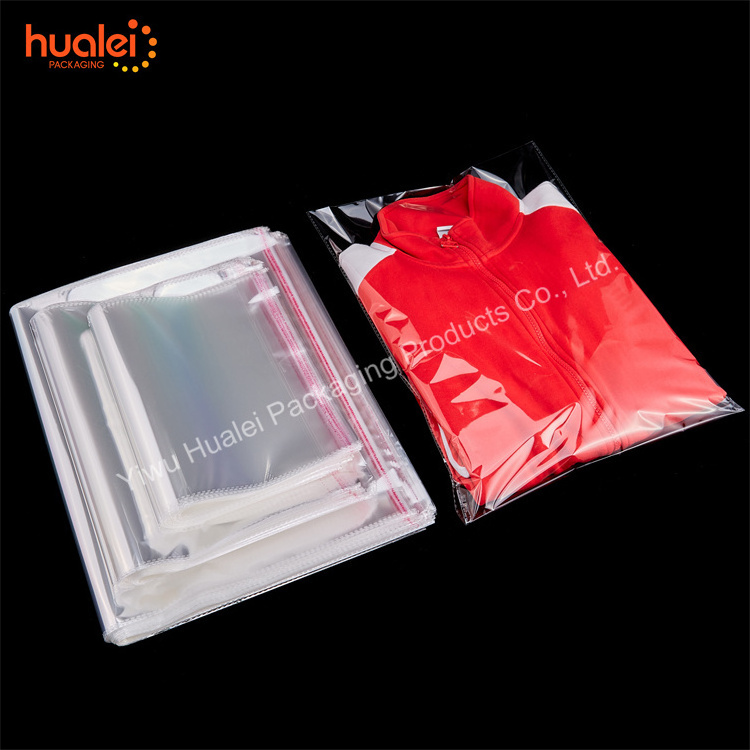 Wholesale Custom Cello Cellophane Bags Clear Self Adhesive Seal Underwear Socks Clothing T Shirts CPP PP BOPP OPP Bags