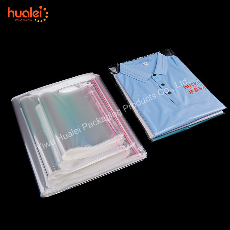 Wholesale Custom Cello Cellophane Bags Clear Self Adhesive Seal Underwear Socks Clothing T Shirts CPP PP BOPP OPP Bags