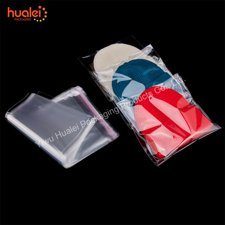 Wholesale Custom Cello Cellophane Bags Clear Self Adhesive Seal Underwear Socks Clothing T Shirts CPP PP BOPP OPP Bags