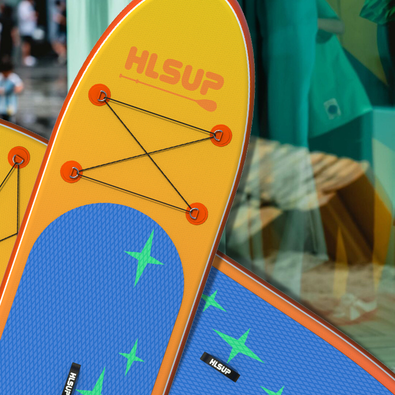 New Product Drop Stitch Inflatable Paddle Board 14 Feet Stand Up SUP Race Wholesale SUP Paddle Board